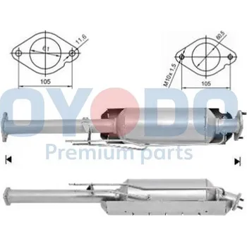 Filtr pevných částic Filtr sazových částic, výfukový systém OYODO 20N0018-OYO
