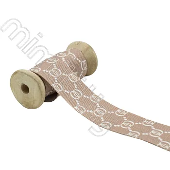 Stuha Stuha bílý řetízek béžová 30 mm