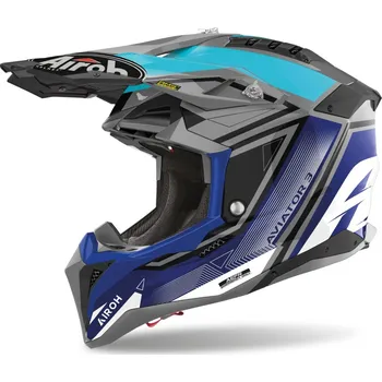 Helma na motorku Přilba AVIATOR 3.0 League, AIROH (modrá) 2023 (Velikost: L)