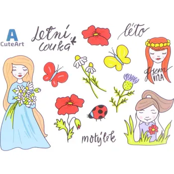 Náplň do diáře CuteArt České MINI samolepky - Letní louka