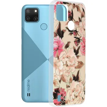 Pouzdro na mobilní telefon Kryt Realme C21Y / C25Y Techsuit - Marble Series - Mary Berry Nude