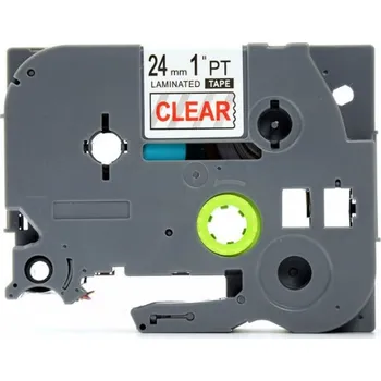 Pásek do tiskárny Alternativní páska Brother TZ-152 / TZe-152, 24mm x 8m, červený tisk / průhledný podklad