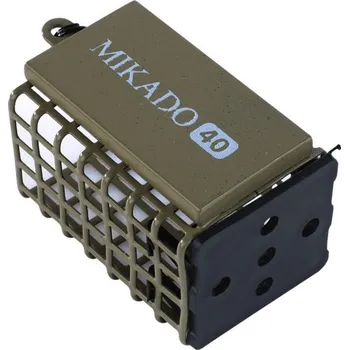 MIKADO Hranaté feederové krmítko se dnem (25x30x44) 30g - Tmavá oliva - 10 ks