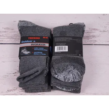 Pánské ponožky CNB BERLIN pánské pracovní ponožky DE 20655 SADA 2 PÁRŮ šedé velikosti ponožek: 29-30,5 ( EUR vel. 43-46)