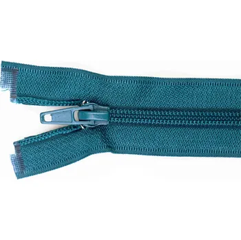 Zip Pro Háčkování Spirálový zip dělitelný 70 cm zelený petrol