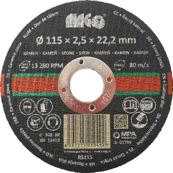 Řezný kotouč MAGG Kotouč řezný na kámen 180 x 3 mm - do uhlové brusky