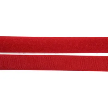 Pro Háčkování Suchý zip, 20 mm, komplet tmavě červená