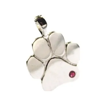 Přívěsek Stříbrný přívěsek velká tlapka rubín - DN20 (Stříbrný přívěsek velká tlapka s rubínem)