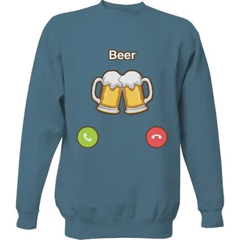 Pánská mikina Mikina bez kapuce Unisex s potiskem Beer call pánské