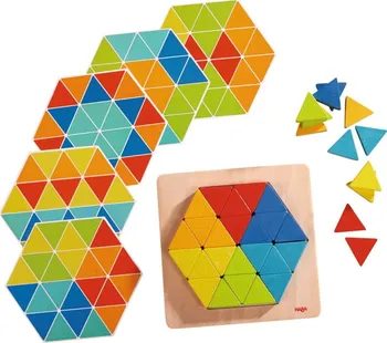 Dřevěná hračka HABA Dřevěná mozaika magické trojúhelníky