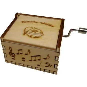 Hudebniny Dřevěný hrací strojek hraje melodii Rolničky/Jingle Bells