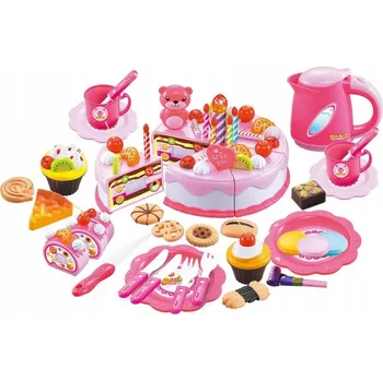 Dětská kuchyňka Plastová sada dort+doplňky 80 kusů