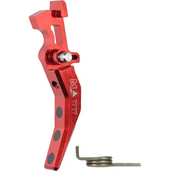 MAXX Hliníková CNC ADVANCED spoušť pro M4/M16 - TYPE C, červená