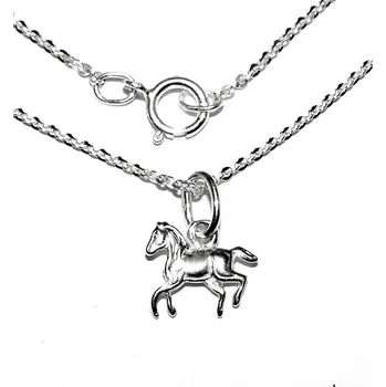 Přívěsek Stříbrný přívěsek koníček na řetízku - P14/brill (Sada přívěsek koníček na řetízku)