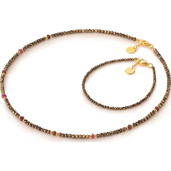 Souprava šperků SET ŠPERKŮ S RUBÍNEM MELATI