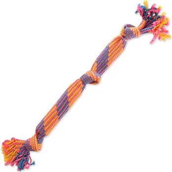 Hračka pro psa Dog Fantasy Přetahovadlo DF barevné se zvukem vzor 2, 3 knoty 53cm