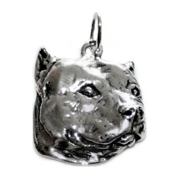 Přívěsek Stříbrný přívěsek pitbulterier - DN9 (Stříbrný přívěsek pes Pitbulterier)