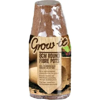 Květináč Rašelinový květináč kruhový 8 cm, 12 ks v balení