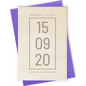 Svatební dekorace Svatební oznámení minimalistické