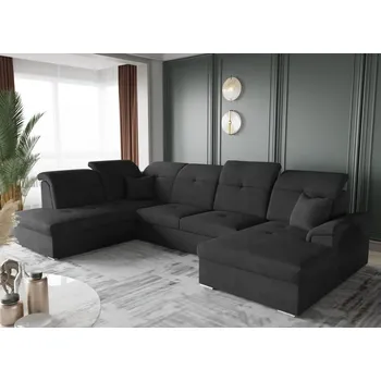 Sedací souprava Rohová sedací souprava do U - Bono - černá Varianta: Levá