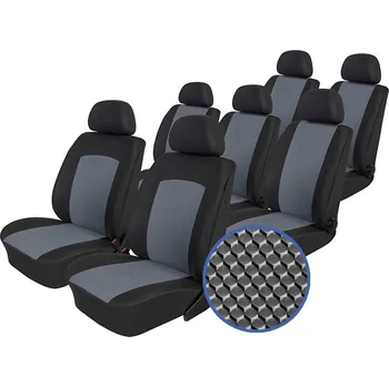 Ochranný autopotah Autopotahy VOLKSWAGEN TOURAN I, II, 7 míst, BEZ STOLKŮ,od r.2003-2015, Dynamic šedé