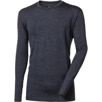 Pánské tričko Triko dlouhé pánské Progress ORIGINAL merino, šedý melír Velikost: XL