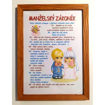 Rámeček na zeď - Manželský zákoník