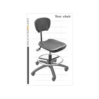 Ergolinia Průmyslová židle SYSTEM PRO BLACK 1B+2A+3A+4A+5B