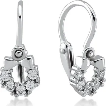 Náušnice Lillian Vassago Dětské náušnice se zirkony v bílém zlatě, zapínání brizura LLV66-KGER041