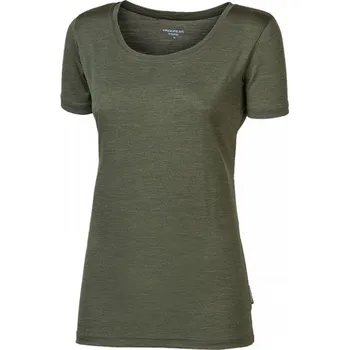 Dámské tričko Triko krátké dámské Progress ORIGINAL MERINO, khaki melír Velikost: M