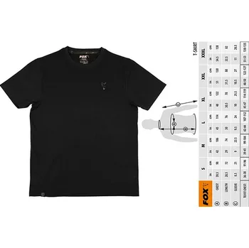 Rybářské oblečení Fox Tričko Black T Shirt