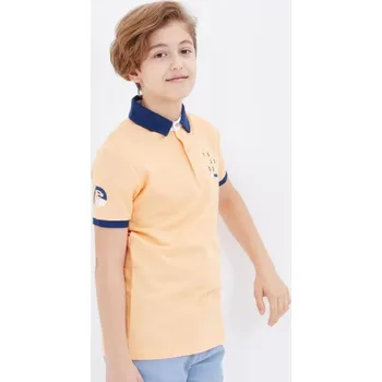 Dívčí oblečení Pohodlné oranžové polo triko, Velikost 10-11 roků