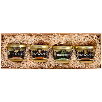 Dárkový potravinový koš Klášterní Officína Dárkový balíček – Hořčice de luxe I