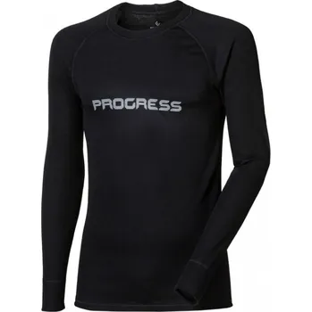 Pánské oblečení Triko dlouhé pánské Progress NDR PRINT, černo bílé Velikost: XXL