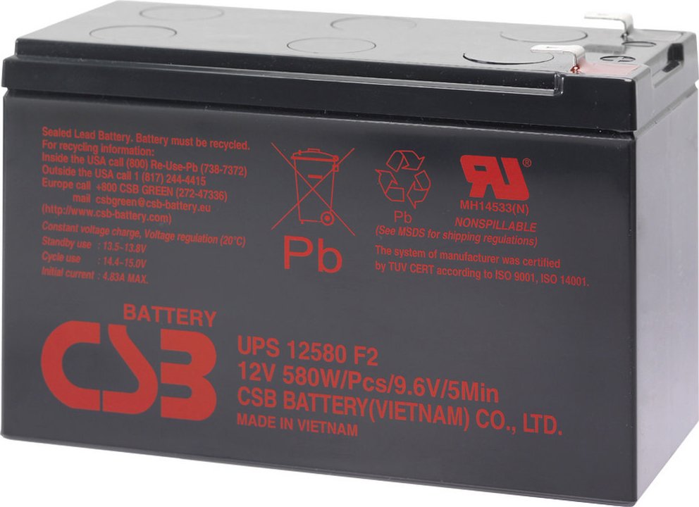 akumulátor CSB UPS12580F2 (12V/96,7W/5min)