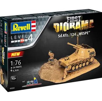 Plastikový model Gift-Set diorama 03334 - Sd.Kfz. 124 Wespe (1:76)