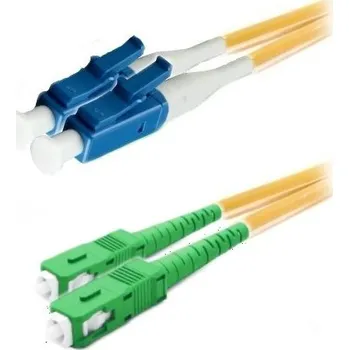 Síťový kabel XtendLan FOP-LCSCA-D-2-9 FO patch LC-SC/APC, 9/125 duplex, LS0H, G.652d ZWP, 2m