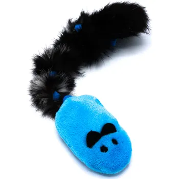 Hračka pro kočku Myš pro kočky s králičí kožešinou Barva: Modrá