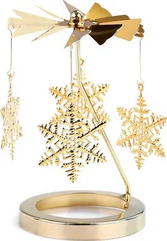 Vánoční dekorace Stoklasa Vánoční kolotoč s vločkami 11 cm zlatý