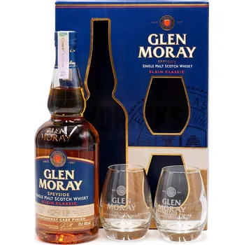 Likér Glen Moray Elgin Classic Chardonnay Cask + 2 sklenice 40 % 0,7 l