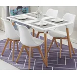 Jídelní set Catini Taberg bílý/buk