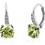 Klenoty Budín stříbrné rhodiované náušnice se zirkony (zelené) JVD SVLE0347XF3Z200 (Klenoty Budín stříbrné rhodiované náušnice se zirkony (zelené) JVD SVLE0347XF3Z200)