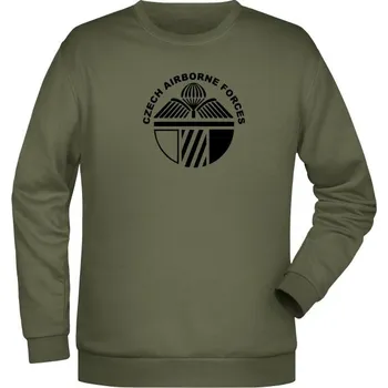 Pánská mikina Mikina CAF 43rd Airborne Battalion - olivová