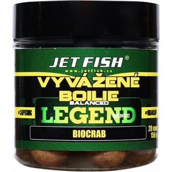 Boilies JET FISH Vyvážené boilie Legend range 250ml/24mm Příchuť: Žlutý Impuls Ořech/javor