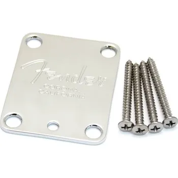 FENDER NECK PLATE Chrome Corona California