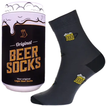 Pánské ponožky Ponožky - Pivo 4 v dárkové pivní plechovce - velikost 43-46 (Velikost 43-46)
