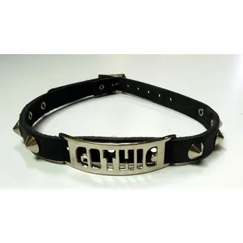 Náramek Kožený obojek/choker GOTHIC STX-NB15G Velikost: UNI