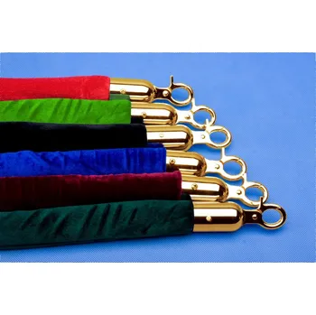 Lano EXPOINT Sametové lano pro zlatý sloupek Název: Barva lana : červená, koncovky zlaté