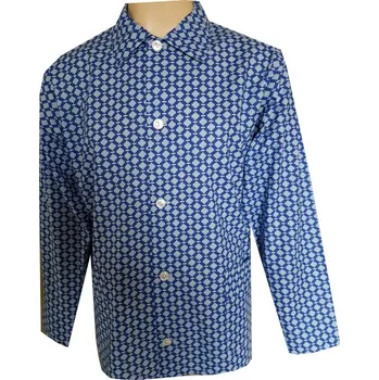 Pánské pyžamo Pánský Pyžamový Kabátek Plátěný FOLTÝN PPK05 Velikost: M, Materiál: Plátno