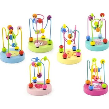 Dřevěná hračka Dřevěný labyrint růžový